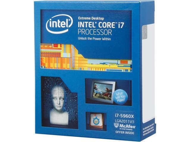 Intel Core i7-5960X - Core i7 4th Gen Haswell-E 8-Core 3.0 GHz LGA 2011-v3 140W Desktop…
