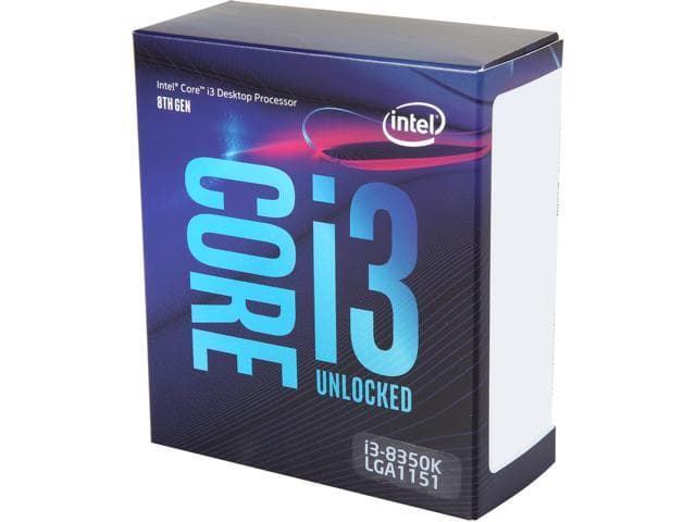 Intel Core i3 8th Gen - Core i3-8350K Coffee Lake Quad-Core 4.0 GHz LGA 1151 (300 Series) 91W…