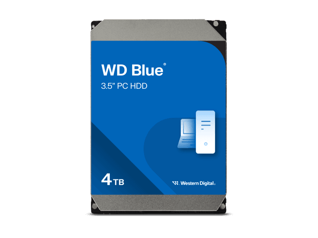 WD Blue 4TB Desktop Hard Disk Drive - 5400 RPM SATA 6Gb/s 256MB Cache 3.5 Inch - WD40EZAX