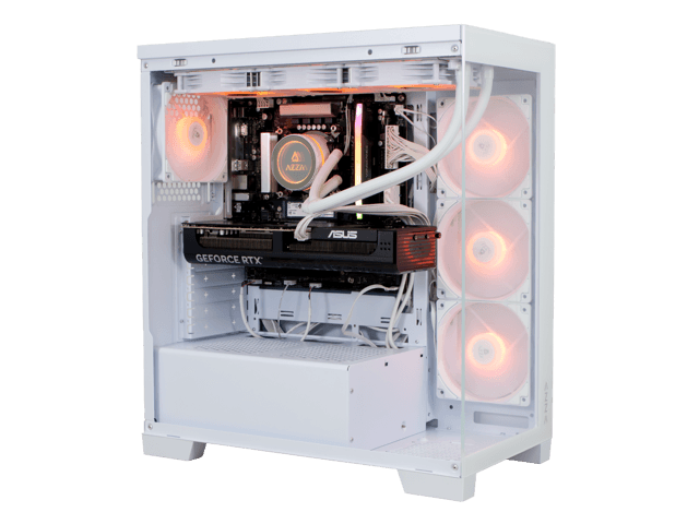 AZZA Gaming PC EHUD SNOW LITE, Intel Ci7-14700F, Nvidia RTX5070-12GB, 32GBx1 DDR5, 1TB M.2…
