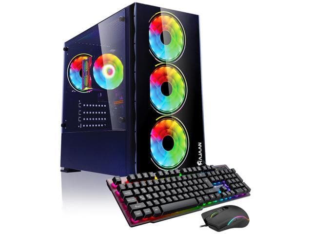 HAJAAN BREEZE Gaming Desktop PC, Intel Core i5 11400F Processor up to 4.40GHz, NVIDIA GeForce…