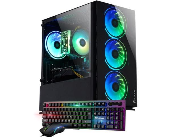 HAJAAN Gaming PC Desktop Tower - AMD Ryzen 7 5700X, RTX 3050 6GB GDDR6, 32GB DDR4 RAM, 2TB…