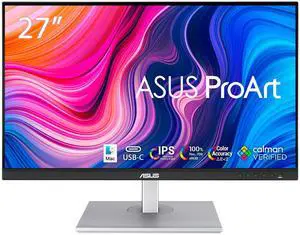 ASUS ProArt 27" QHD 2K 1440P 75Hz IPS 100% sRGB Monitor PA278CV