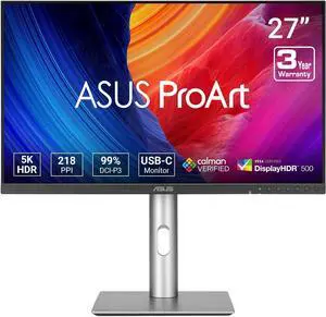 ASUS ProArt 27" 5K HDR Professional Monitor PA27JCV, USB-C PD 96W