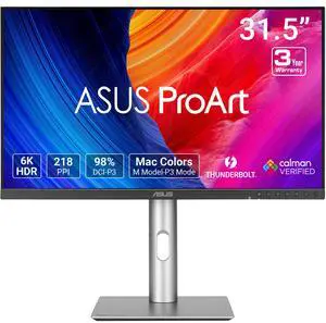 ASUS ProArt 32" 6K HDR600 Thunderbolt 4 Monitor PA32QCV
