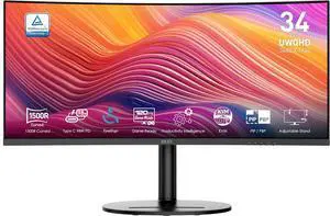 MSI 34" 120Hz VA UWQHD Curved Monitor USB-C MD342CQP