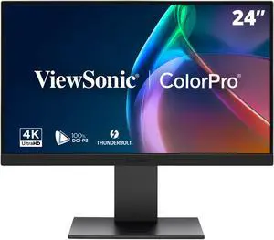 ViewSonic VP2488-4K 24" 4K Mac-Ready Monitor, Thunderbolt 4